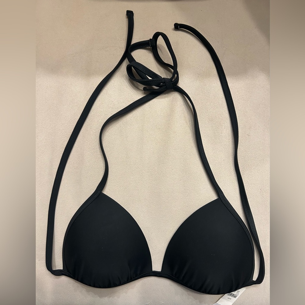 Black Push-up Triangle Bikini Top